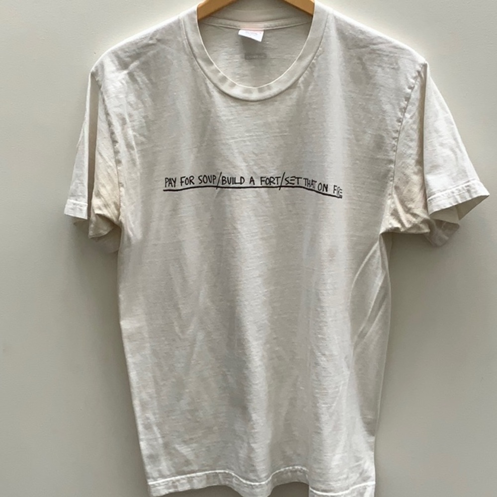 Supreme Basquiat Pay For Soup tshirt. Worn, washed, used, clean